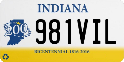 IN license plate 981VIL