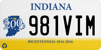 IN license plate 981VIM