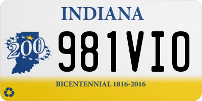 IN license plate 981VIO