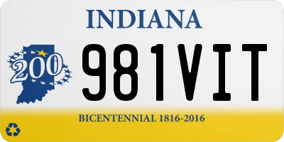 IN license plate 981VIT