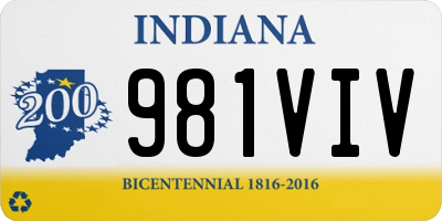 IN license plate 981VIV
