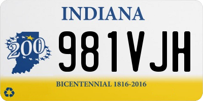 IN license plate 981VJH