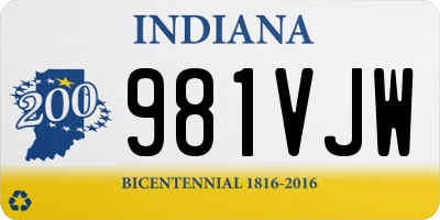 IN license plate 981VJW