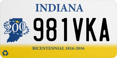 IN license plate 981VKA