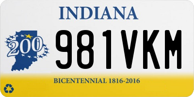 IN license plate 981VKM