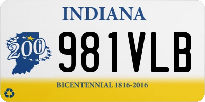 IN license plate 981VLB