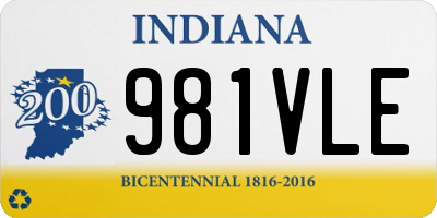 IN license plate 981VLE