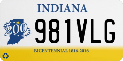 IN license plate 981VLG