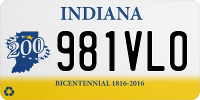 IN license plate 981VLO