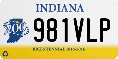 IN license plate 981VLP