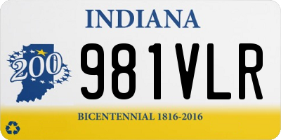 IN license plate 981VLR