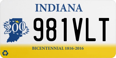 IN license plate 981VLT