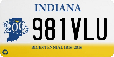 IN license plate 981VLU