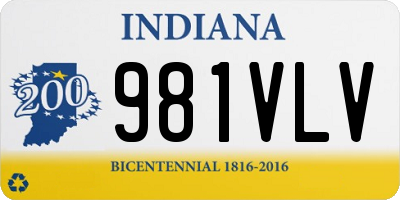IN license plate 981VLV