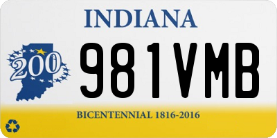 IN license plate 981VMB