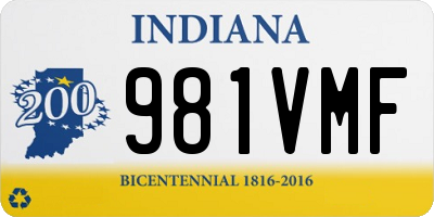 IN license plate 981VMF