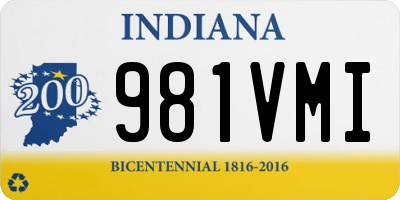 IN license plate 981VMI