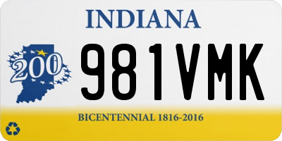 IN license plate 981VMK