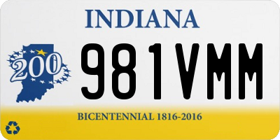 IN license plate 981VMM