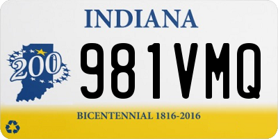 IN license plate 981VMQ