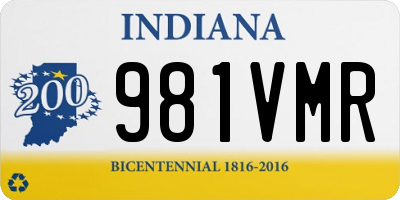 IN license plate 981VMR