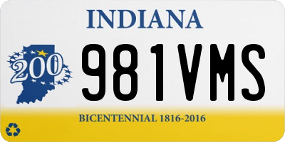 IN license plate 981VMS