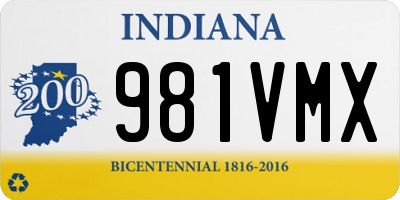 IN license plate 981VMX