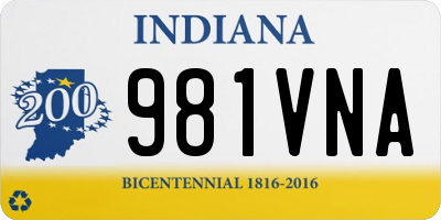 IN license plate 981VNA