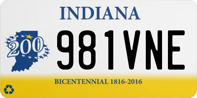 IN license plate 981VNE