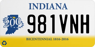 IN license plate 981VNH