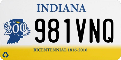 IN license plate 981VNQ