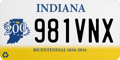 IN license plate 981VNX