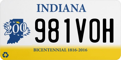 IN license plate 981VOH