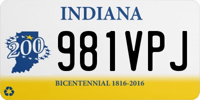 IN license plate 981VPJ