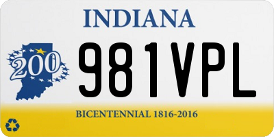 IN license plate 981VPL