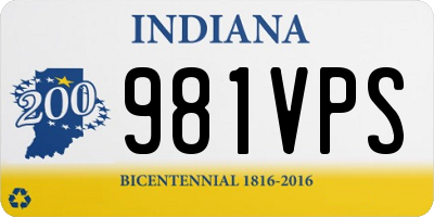 IN license plate 981VPS