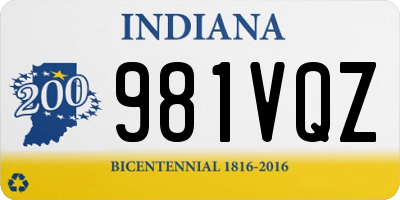 IN license plate 981VQZ