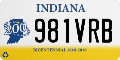 IN license plate 981VRB