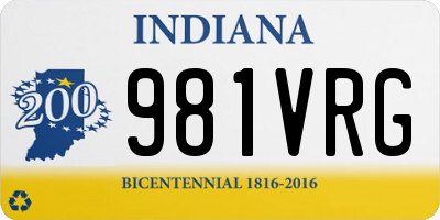 IN license plate 981VRG