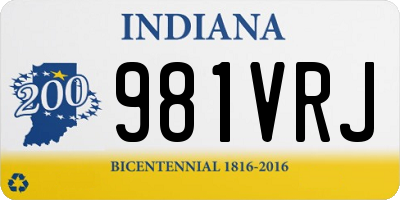 IN license plate 981VRJ