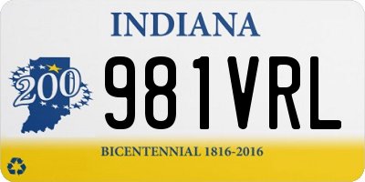 IN license plate 981VRL