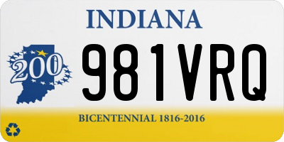 IN license plate 981VRQ