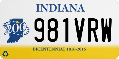 IN license plate 981VRW