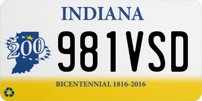 IN license plate 981VSD