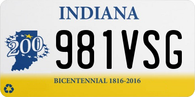 IN license plate 981VSG