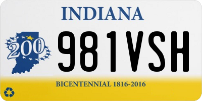 IN license plate 981VSH