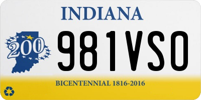 IN license plate 981VSO