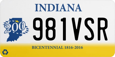 IN license plate 981VSR