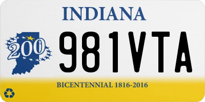 IN license plate 981VTA