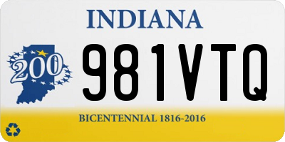 IN license plate 981VTQ